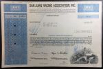 Пуэрто-Рико 1983 г. • Скаковая ассоциация Сан-Хуана • сертификат на 100 акций • AU