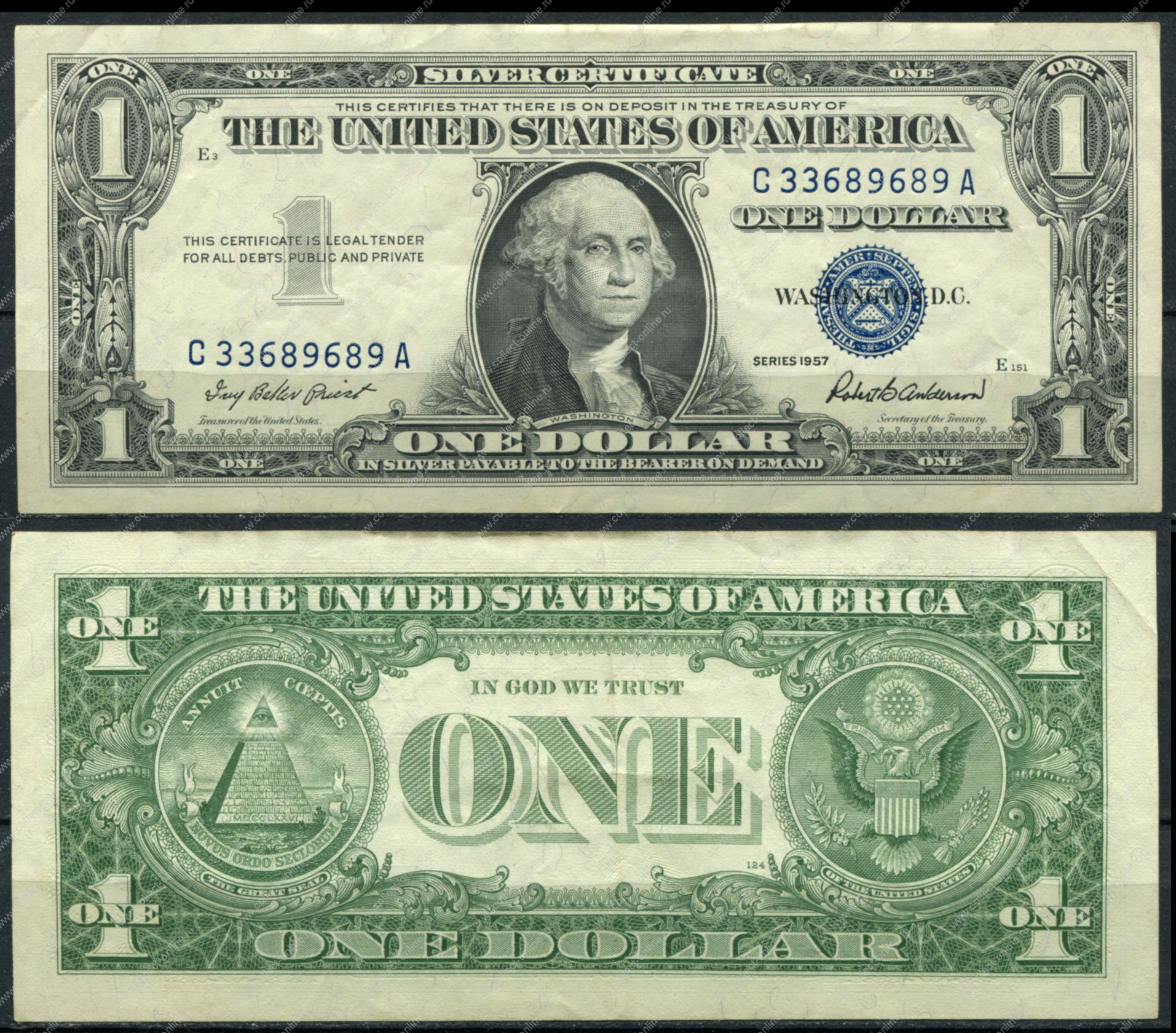 Один доллар сша банкнота