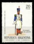 Аргентина 1969 г. • SC# 893 • 20 p. • День армии • сапёр XIX века • MNH OG VF