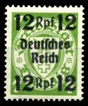 Германия 3-й рейх 1939 г. • Mi# 721 • 12 на 7 pf. • надпечатка "Deutsches Reich" на марке Данцига • MNH OG XF ( кат.- € 6 )