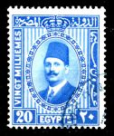 ЕГИПЕТ 1927-37гг. SC# 143 / 20m. КОРОЛЬ ФУАД / USED F-VF