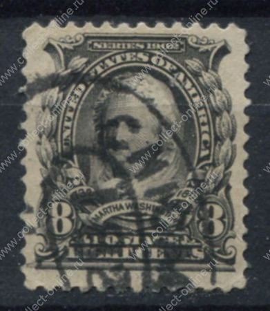 США 1902-1903 гг. • SC# 306 • 8 c. • Марта Вашингтон • стандарт • Used F-VF ( кат. - $4 )
