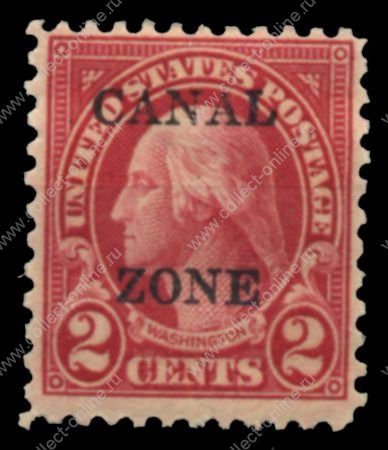 Зона Панамского канала 1925-1928 гг. • SC# 84 • 2 c. • надпечатка на марке США • Джордж Вашингтон • MNH OG VF ( кат. - $45 )
