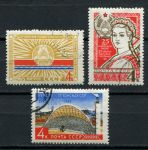 СССР 1965 г. • Сол# 3230-3232 • 4 коп.(3) • 25-летие прибалтийских ССР • полн. серия • Used(ФГ) OG VF