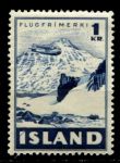 Исландия 1947 г. • Mi# 244 • 1 kr. • гидросамолет над ледниками • авиапочта • MNH OG VF