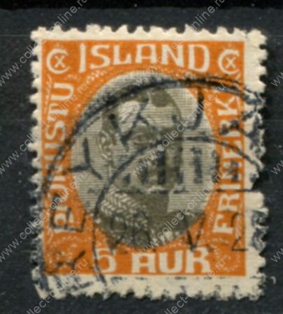 Исландия 1920 г. • Mi# DM 35 • 5 a. • Кристиан X • официальная почта • Used VF