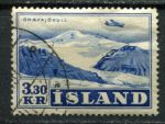 Исландия 1952 г. • Mi# 280 • 3.30 kr. • самолет над ледником • авиапочта • Used VF ( кат. - €5 )