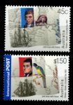 Австралия 2002 г. • Sc# 2053-2054 • Французские мореплаватели • полн. серия • MNH OG VF