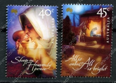 Австралия 2000 г. • Sc# 1922-1923 • 45 c.(2) • Рождество • полн. серия • MNH OG VF