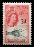 Тристан да Кунья 1960 г. • Gb# 33 • 3 d. • Елизавета II • осн. выпуск • лангуст • MNH OG VF