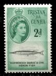 Тристан да Кунья 1960 г. • Gb# 31 • 2 d. • Елизавета II • осн. выпуск • сайра • MNH OG VF