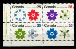Канада 1970 г. • Sc# 508-511a • 25 c.(4) • Международная выставка "ЭКСПО-70" (Осака) • кв. блок • MNH OG XF+ ( кат. - $8+ )