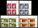 Канада 1972 г. • Sc# 606-609 • 6 - 15 c. • Рождество • полн. серия • кв. блоки • MNH OG XF+