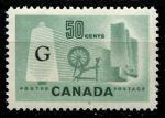 Канада 1953-1961 гг. • Sc# O38 • 50 c. • надпечатка "G" • MNH OG VF ( кат. - $5 )