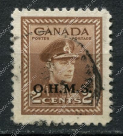Канада 1949-1950 гг. • Sc# O2 • 2 c. • надпечатка "O.H.M.S." • Used VF ( кат. - $8 )
