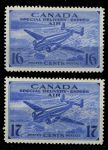 Канада 1942 г. • Sc# CE1-2 • 16 и 17 c. • самолет над плотиной • авиапочта • полн. серия • MH OG VF