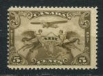 Канада 1928 г. • Sc# C1 • 5 c. • аэроплан над глобусом • авиапочта • MH OG F-VF ( кат. - $15 )