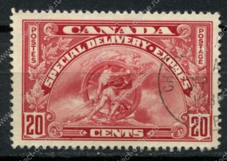 Канада 1935 г. • Sc# E6 • 20 c. • спец. доставка • Used VF ( кат.- $8 )