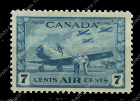 Канада 1943 г. • Sc# C8 • 7 c. • учебный истребитель • авиапочта • MNH OG VF