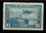 Канада 1938 г. • Sc# C6 • 6 c. • гидроплан над пароходом • авиапочта • MNH OG VF