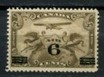Канада 1932 г. • Sc# C3 • 6 на 5 c. • надп. нов. номинала • авиапочта • MLH OG VF ( кат. - $12 )