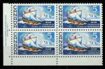 Канада 1968 г. • SC# 482 • 5 c. • 300-летие плавания "Нонсуча" в заливе Гудзон • кв. блок • MNH OG XF+