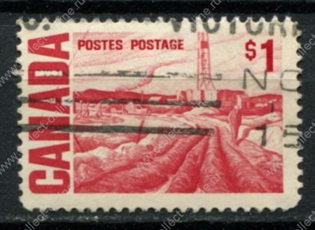 Канада 1967-1972 гг. • Sc# 465B • $1 • нефтяные поля • стандарт • Used VF