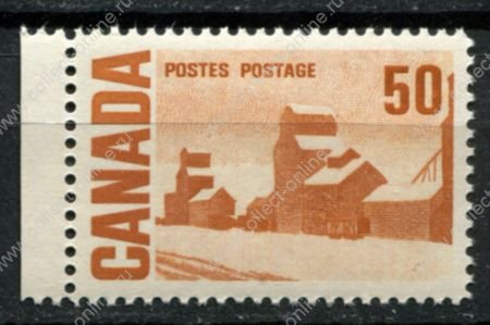 Канада 1967-1972 гг. • Sc# 465A • 50 c. • Елизавета II • элеваторы • стандарт • MNH OG VF+