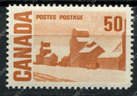 Канада 1967-1972 гг. • Sc# 465A • 50 c. • Елизавета II • элеваторы • стандарт • MH OG VF