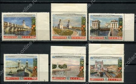 СССР 1953 г. • Сол# 1721-1726 • 40 коп. - 1 руб. • Волго-Донской канал • полн. серия • MH OG XF+