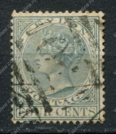 Цейлон 1872-1880 гг. • Gb# 122 • 4 c. • Королева Виктория • Used VF
