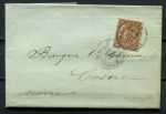 Франция 1887 г. • Sc# 82a • 30 с. • Мир и торговля • стандарт • конверт • Used VF