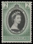 Доминика 1953 г. • Gb# 139 • 2 c.• Коронация Елизаветы II • MNH OG VF
