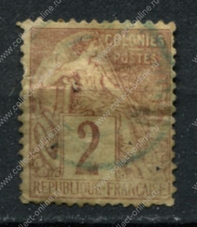 Французские колонии 1881 гг. • Iv# 47 • 2 c. • Торговля • стандарт • Used F ( кат. - €5)