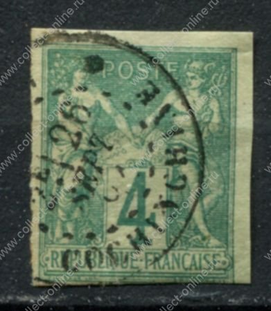Французские колонии 1877-1879 гг. • Iv# 25 • 4 c. • мир и торговля • стандарт • Used VF* ( кат. - €30 )