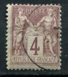 Франция 1877-1890 гг. • Sc# 90 • 4 c. • Мир и торговля • стандарт • Used F-VF ( кат.- $2 )