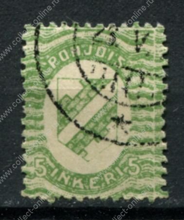 Северная Ингрия 1920 г. • Сол# 1 • 5 p. • Герб Ингерманландии • Used VF