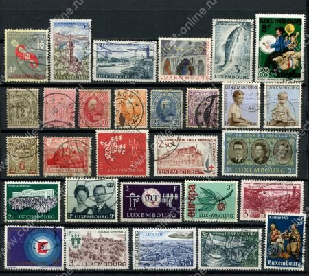Люксембург XIX-XX век • набор 29 разных, старых марок • Used F-VF