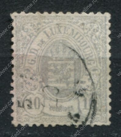 Люксембург 1875-1879 гг. • Mi# 31 • 10 c. • герб • стандарт • Used VF ( кат. - €3 )