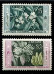 Французская Западная Африка 1956-1958 гг. • Iv# 62,67 • 15 и 20 fr. • экспортные товары, кофе и бананы • MH OG VF