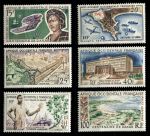 Французская Западная Африка 1958 г. • Iv# A23-27 • 15 - 100 fr. • 100-летие Дакара • авиапочта • полн. серия • MH OG VF ( кат. - €15 )