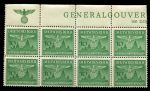 Германия 3-й рейх • Генерал-Губернаторство 1943 г. • Mi# DM 27 • 10 pf. • Краков • служебный выпуск • блок 8 марок • MNH OG XF+