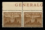 Германия 3-й рейх • Генерал-Губернаторство 1943 г. • Mi# DM 25 • 6 pf. • Краков • служебный выпуск • пара • MNH OG* F