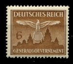 Германия 3-й рейх • Генерал-Губернаторство 1943 г. • Mi# DM 25 • 6 pf. • Краков • служебный выпуск • MNH OG VF