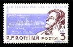 Румыния 1961 г. • Mi# 1993(SC# 1435) • 3 L • Международный музыкальнуй фестиваль имени Джордже Энеску • MNH OG VF ( кат. - €3 )