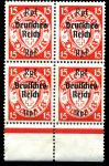 Германия 3-й рейх 1939 г. • Mi# 722 • 15 pf. • надпечатка "Deutsches Reich" на марке Данцига • кв.блок • MNH OG XF+ ( кат.- € 96+ )