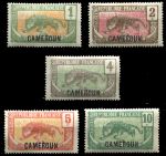 Французский Камерун 1921 г. • Iv# 84-8 • 1 - 10 c. • надпечатка "Камерун" • леопард • MH OG VF