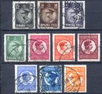 Румыния 1932 г. SC# 405-14 • 25 b. - 20 L. • король Кароль II • Used VF • полн. серия ( кат.- $8 ) 