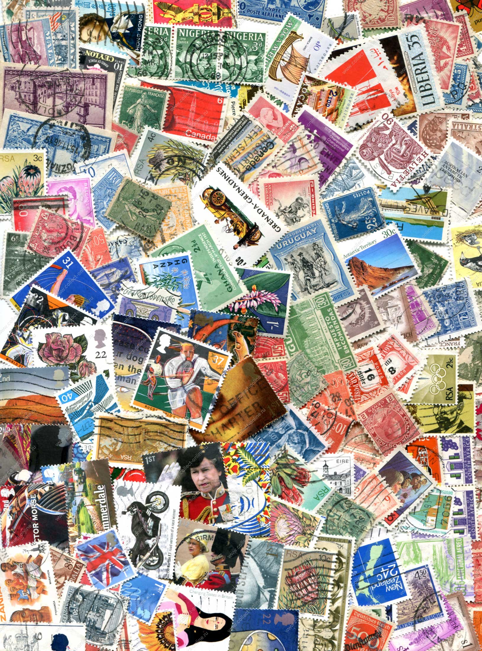 Разное 16. Фон старые марки. Mike is proud of his collection of Foreign stamps.