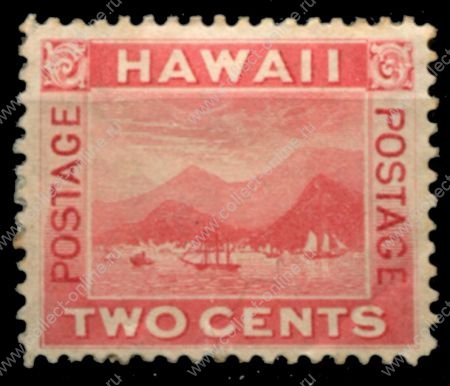 Гаваи 1899 г. • SC# 81 • 2 c. • осн. выпуск • корабли в бухте Гонолулу • MNG VF